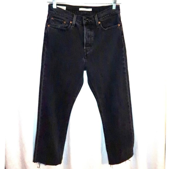 Levi’s Pants - Levi’s wedgy slim straight leg butterfly black denim jeans size 28